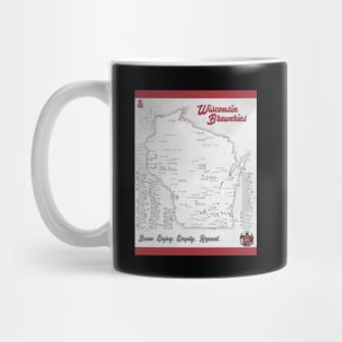 Wisconsin Breweries Map Mug